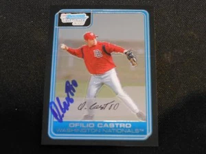 Nationals Ofilio Castro Signed 2006 Bowman Chrome Autograph Card #BC77 TOUGH 113 - Picture 1 of 1