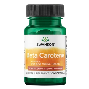 Swanson Beta-Carotene Supplement, 100 Softgels - Picture 1 of 6