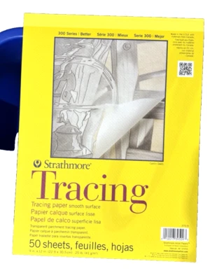 Strathmore 300 Series Tracing Paper Pad 9 inch x 12 inch 50 Sheets Pack of 3 - Image 1 of 2