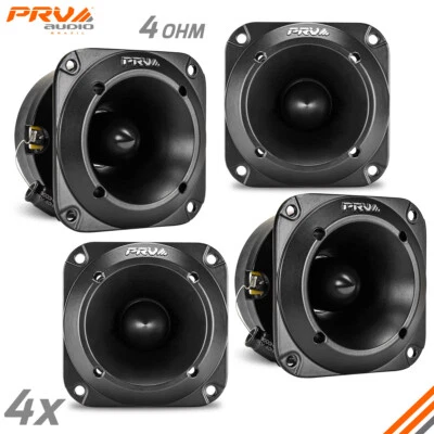 4x PRV 480 Watts Car Audio 3" Super Tweeter TW350Ti-4 Bullet 4 Ohms Titanium - Image 1 of 4