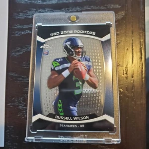 2012 TOPPS CHROME RUSSELL WILSON RC RED ZONE DIE CUT ERROR NOT CUT UNCUT 1/1? - Picture 1 of 4