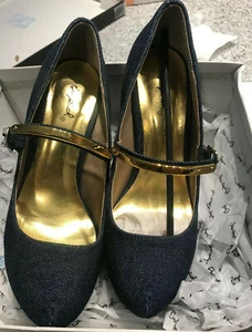Neu im Karton Qupid Blue Demin High Heel Pumps Schuhe 7 - Bild 1 von 10