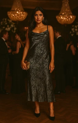 Maxi vestido sin mangas Topshop para mujer con cuello de capucha en estampado de animales metálico PVP £60 Foto 1 de 4