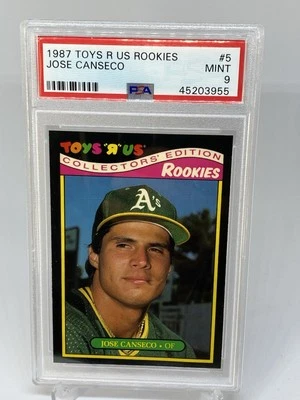 1987 Topps Toys R Us Rookies # 5 Jose Canseco BASH BRO PSA 9 MINT - Image 1 of 3