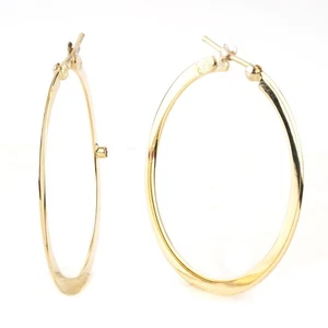 Retired Roberto Coin Single Hidden Ruby Hoop Earrings in Yellow Gold w/ Box - Picture 1 of 4