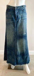 Maxi falda vaquera de retazos Rugby Ralph Lauren talla 27 - Imagen 1 de 9