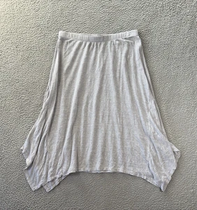 EILEEN FISHER Skirt Medium Organic Linen Jersey Striped Handkerchief Pull On - Picture 1 of 10