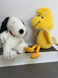 Snoopy & Woodstock Plushes Soft Toys Peanuts Teddys Dog Bird Cartoon 8” - Picture 1 of 15