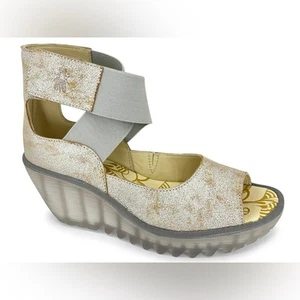Fly London Women's Wedges Sandal Pearl size 9 - Picture 1 of 5