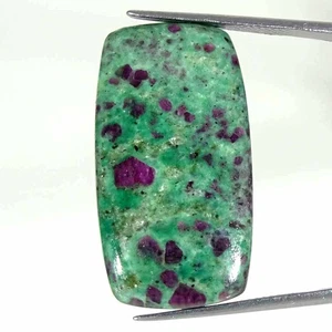 24.50Cts Natural Ruby in Fuchsite Cushion Cabochon Loose Gemstone 17x32x4mm - Picture 1 of 5