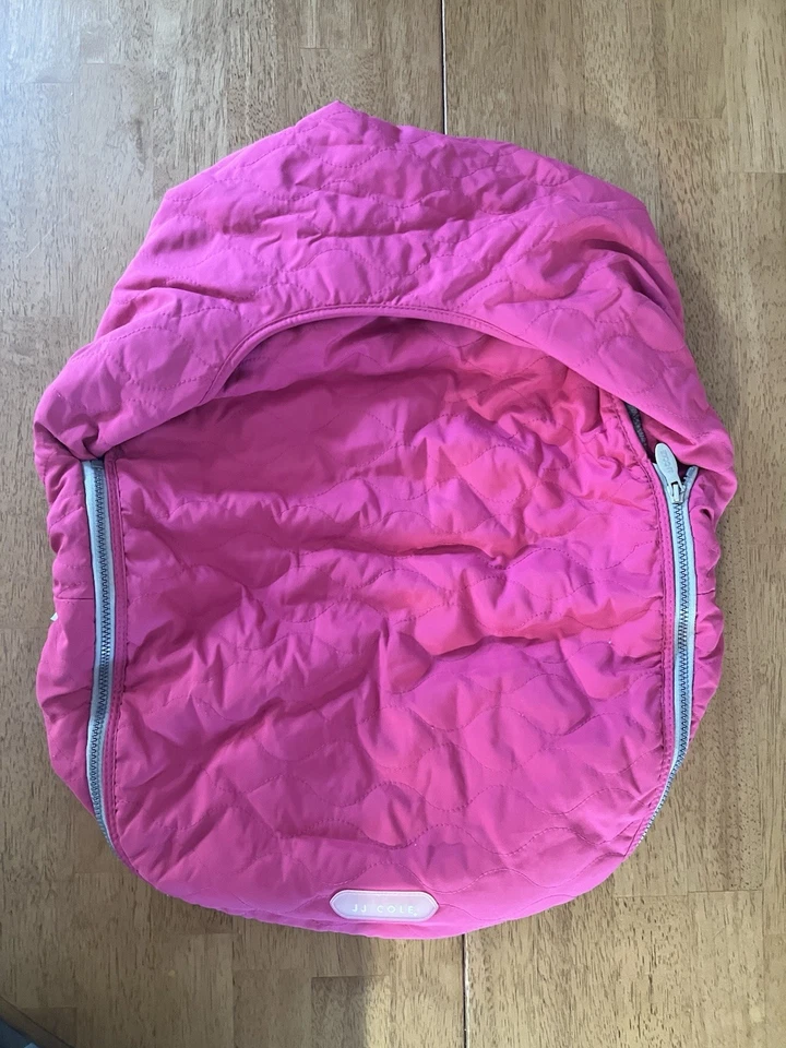 JJ Cole Rosa Paquete Me Asiento de Coche Coche Cochecito Cubierta Vellón Cremallera Alrededor Bebé Niña Foto 1 de 4