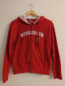 Colosseum Damengröße Small Wisconsin Badgers Kapuzenpullover mit Reißverschluss rot weiß UW Madison - Bild 1 von 6