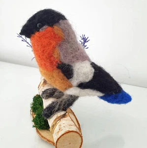 Nadelgefilzter Vogel Singvogel Filztier Filzfigur Nadelgefilzt Filzkunst - Bild 1 von 7