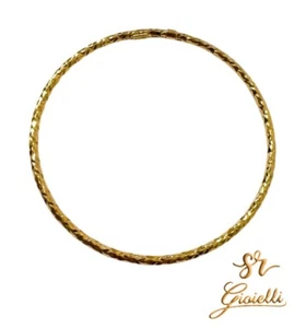 Bracciale Rigido in ORO GIALLO Diamantato Diametro 6.5cm 18 KT 750% List. 525€ - Foto 1 di 6