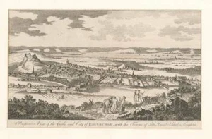 Póster - Mapa pictórico vintage de Edimburgo Escocia (1760) - Imagen 1 de 21