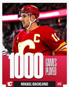 Mikael Backlund 1000 Career Games Collage Calgary Flames 8x10 NHL Hockey Photo - Picture 1 of 1