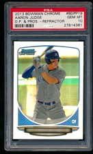AARON JUDGE PSA 10 GEM MINT ROOKIE REFRACTOR BDPP19 1ST RC SP 2013 BOWMAN CHROME