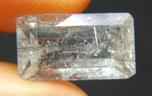 IP3 Rutilated Quartz 8.6ct 16x9x7mm red rectangular emerald cut - Picture 1 of 13