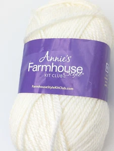 Annie's Caring Kit Uncinetto Club Filato 1 Matassina Bianco Nuovo ~ 5 BULKY - Foto 1 di 5