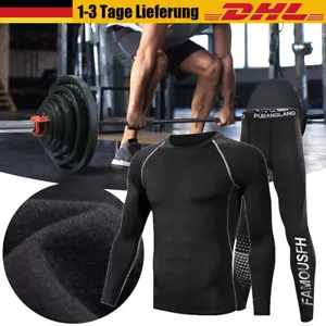 Herren Thermounterwäsche Set Langarm Tops Bottom Set M-XL Warme Sportunterwäsche - Bild 1 von 15