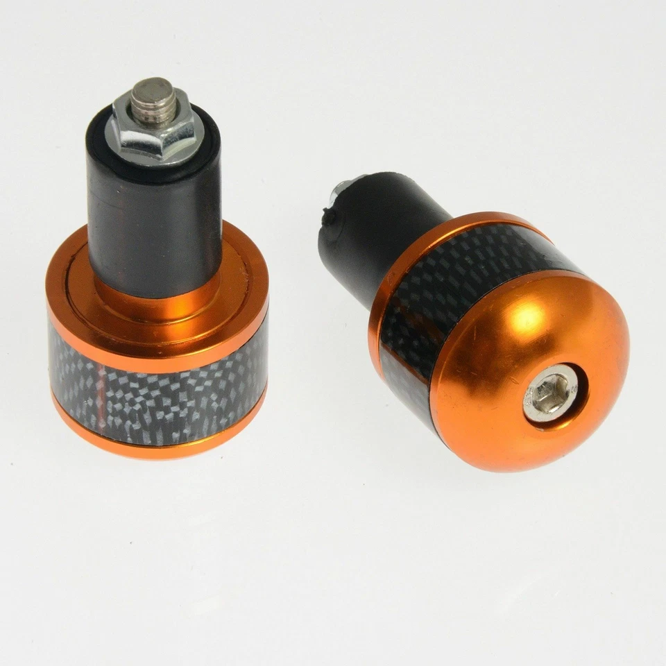 Bar End 13 & 17mm Scooter Motorcycle Weights Universal Handlebar Inners Gold - Immagine 1 di 1
