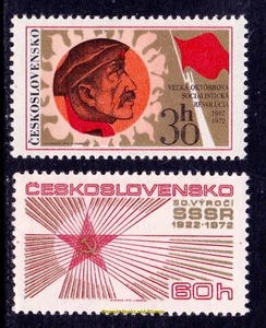 EBS Czechoslovakia 1972 - October Revolution & USSR - Michel 2103-2104 - MNH** - Picture 1 of 3