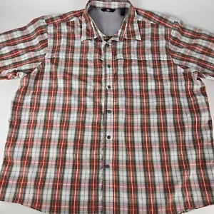 Camisa con botones a cuadros Wrangler para hombre 2XL roja/gris poliéster/nylon - Imagen 1 de 6