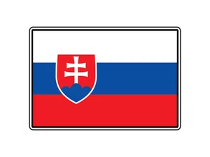 #2697 Bandera de Eslovaquia Mundo País Pegatina Impermeable Vinilo Calcomanía Troquelada Coche - Imagen 1 de 1