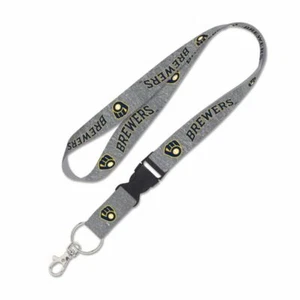 MILWAUKEE BREWERS KEY CHAIN LANYARD WITH DETACH BUCKLE 1" WIDE 22" LONG MLB - Picture 1 of 1