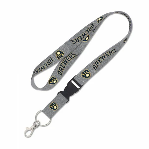 MILWAUKEE BREWERS KEY CHAIN LANYARD WITH DETACH BUCKLE 1" WIDE 22" LONG MLB Cover