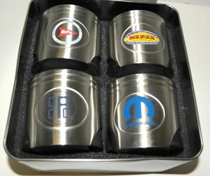 MOPAR 75th Anniversary 4 Piston Shaped Insulated Can Cooler Holder w/ Tin Box - Picture 1 of 2
