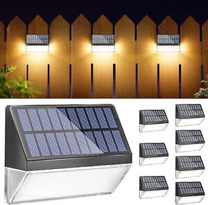 JOFIOS Solar Fence Lights Outdoor,Solar Lights for Fence,Solar Fence Lighting,Wa