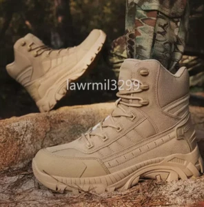 Mens Military Tactical Boots Water Resistant Hiking Walk Combat Army Shoes- Size - Picture 1 of 16