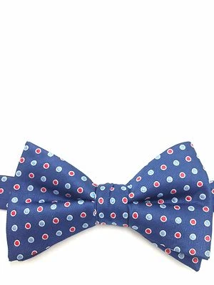 115 美元 Countess Mara 男式红色蓝色白色圆点领结休闲可调节领结 — 第 1/4 张图片