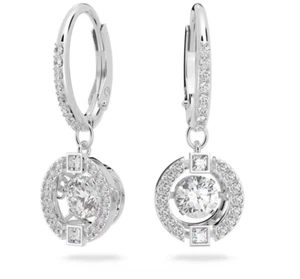 Swarovski 5504652 Orecchini pendenti Sparkling Dance Taglio tondo Bianchi Rodio - Foto 1 di 3