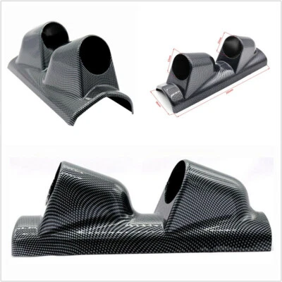 Right Side ABS Carbon Fiber Car 2" 53mm A Pillar Pod 2-Hole Gauge Holder Bracket - Image 1 of 4