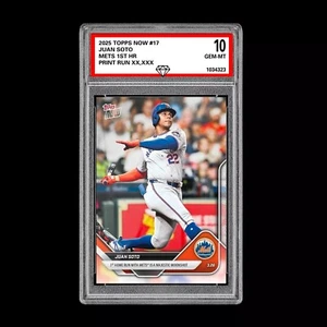 Graded 10 Juan Soto #17 2025 MLB Topps Now New York Mets 1st Home Run - Bild 1 von 5
