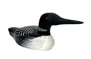 RARE 1996 MARTIN LINDRUD HAND CARVED AND PAINTED WOODEN DCK DECOY 17" LONG - Picture 1 of 12