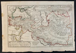 Johann Baptist Homann 1734 Copper Engraved Map Typus Aetiologicus II - Picture 1 of 11