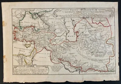 Johann Baptist Homann 1734 Copper Engraved Map Typus Aetiologicus II - Image 1 of 4