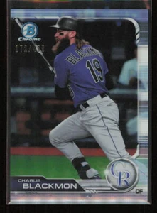Charlie Blackmon 2019 Bowman Chrome Refractor /499 #52 Colorado Rockies - Picture 1 of 2