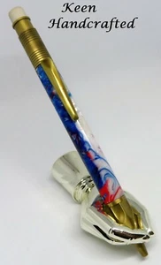 fi - Keen Handcrafted Handmade Patriotic Antique Brass Druckbleistift - Bild 1 von 5