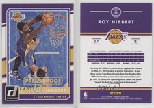 2015-16 Panini Donruss Press Proof Gold /10 Roy Hibbert #92