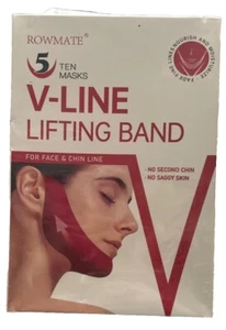 RowMate Double Chin Reducer V Line Lifting Face Mask Double Chin 5 Pcs - Picture 1 of 3