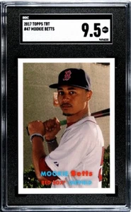2017 Topps TBT Throwback Thursday #47 Mookie Betts SGC 9.5 MINT+ Red Sox Dodgers - Picture 1 of 2