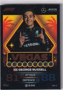 Topps F1 Turbo Attax 2023 Formel 1 Karte MEG 9 George Russell Nightlife - Picture 1 of 1
