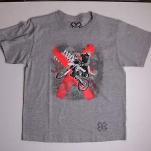 X GAMES MOTORRAD BIKE GRAU GRAFIK T-SHIRT LARGE NEU MIT ETIKETT - Bild 1 von 2