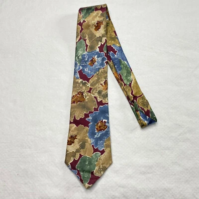 Corbata Hanover St Para Hombre Talla Única Multicolor Floral Largo Corto Ancho Seda DE COLECCIÓN Foto 1 de 4