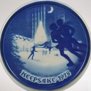 Keepsake 1978 Cake Master Navidad Lata Edición Limitada Vintage Patinaje sobre Hielo - Imagen 1 de 5