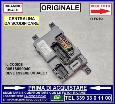 BODY COMPUTER FUSIBILIERA CENTRALINA INTERNA FIAT PUNTO EVO COD. 51869094 - Immagine 1 di 4